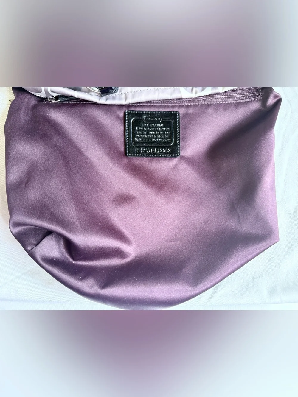 Coach Poppy Purple Optic Signature Satchel w/ Original Hangtags + Dust Bag